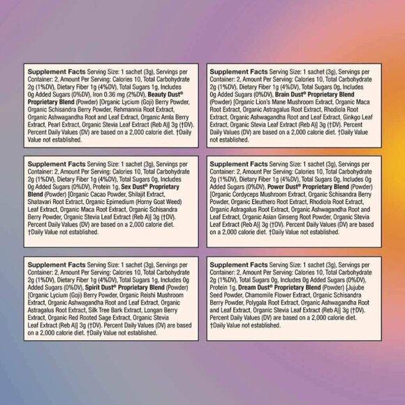 MOON JUICE FULL MOON DUST SACHET BOX - Set of 12 - Picture 4 of 11